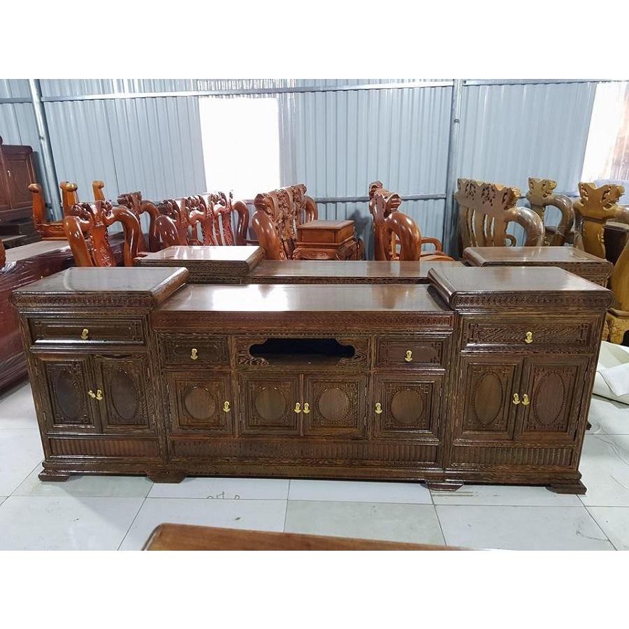 kệ tivi gỗ mun đuôi công