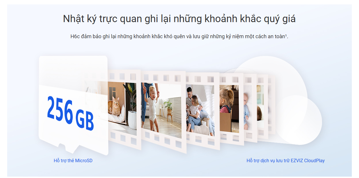 Camera WiFi quay quét EZVIZ H6C Pro 3K 5MP - hàng chính hãng