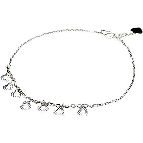 Lắc Chân Nữ Bạc Ý Bạc Hiểu Minh LC174 Hình Trái Tim