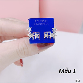 Bông tai bạc hình tia sét chất liệu bằng bạc s925 MS0401