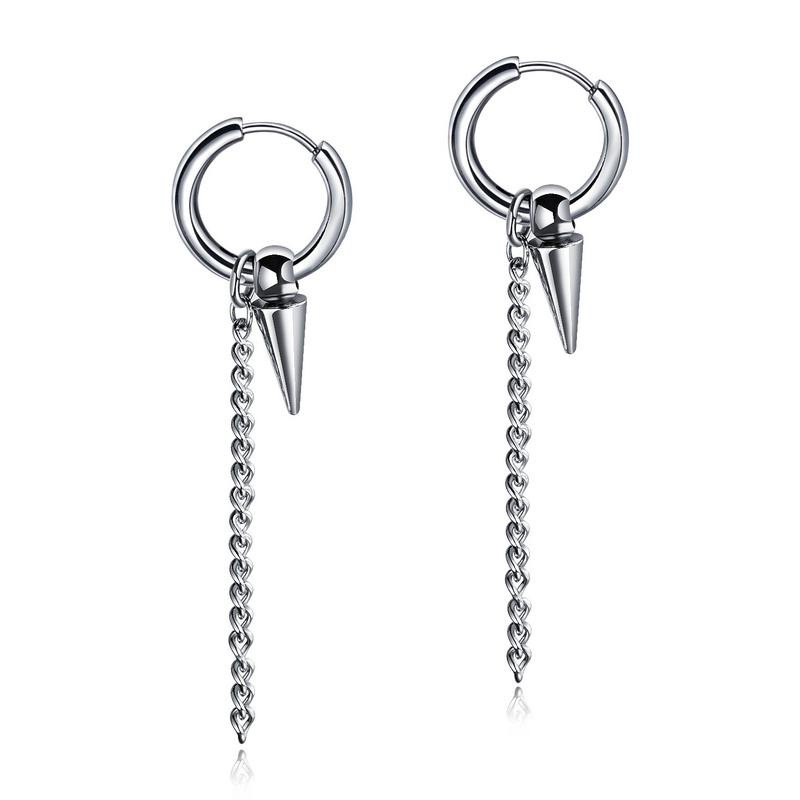 Bông tai unisex xích-đinh-bi cool ngầu nam tính