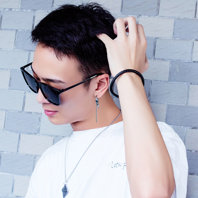 Bông tai unisex xích-đinh-bi cool ngầu nam tính
