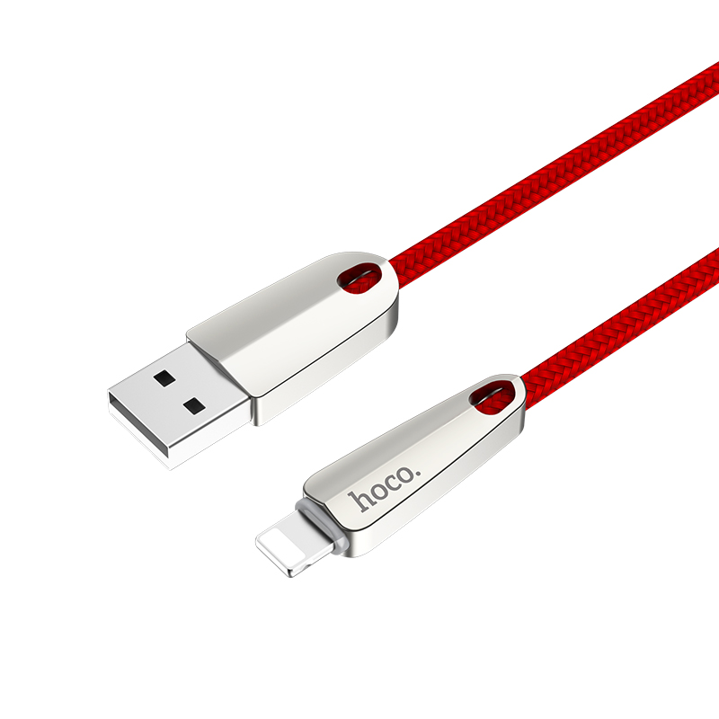 Cáp sạc nhanh 2.4A Hoco U35 dây tròn siêu bền tự ngắt khi pin đầy dài 1.2M cho iPhone/iPad ( 2 màu ) - Hàng chính hãng