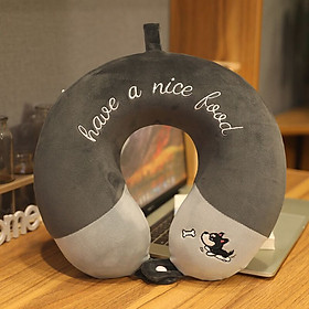 Gối Kê Cổ Công Thái Học Chất Liệu Cao Su Non Cao Cấp, Gối Tựa Cổ Chữ U Văn Phòng Làm Việc Du Lịch 