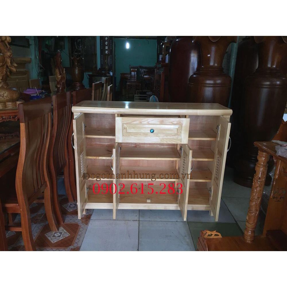 Tủ giày dép gỗ sồi tự nhiên 1m20