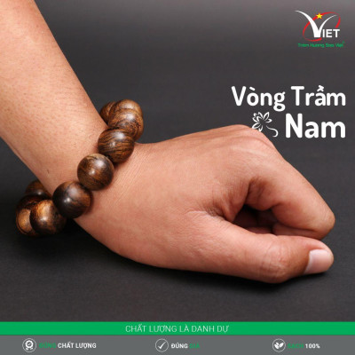 Vòng Trầm Nam Thiên Nhiên - Trầm Chìm - Kiểu Tròn
