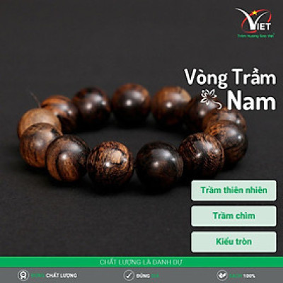 Vòng Trầm Nam Thiên Nhiên - Trầm Chìm - Kiểu Tròn