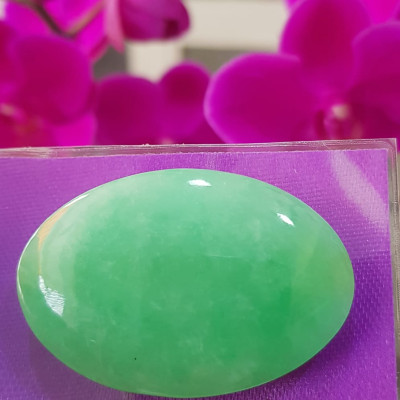 Mặt Lắc Tay Oval to đá ngọc cẩm thạch xanh tự nhiên Size đại Dài 42mm x ngang 28mm x dầy 4mm Nữ lên lắc tay vàng 1 mặt Oval to đẹp sang lắm món quà tặng Mẹ, tặng vợ người thân yêu ý nghĩa ạ