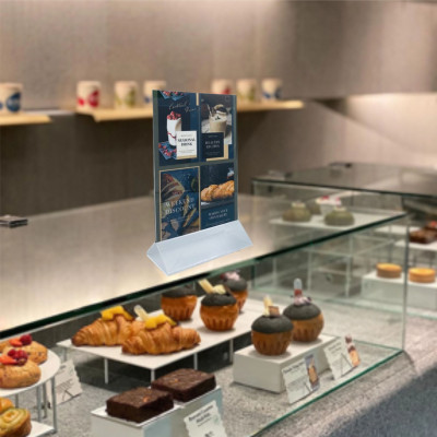 Kệ mica 2 mặt Enter E04 100x210mm chân tam giác