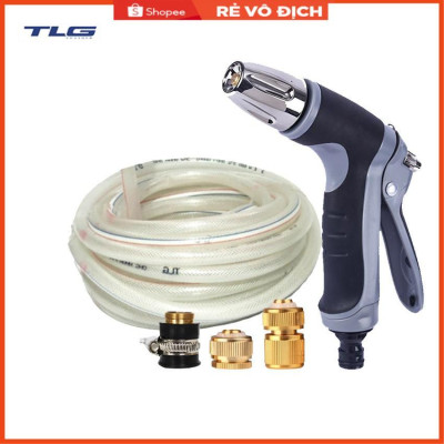 Vòi phun xịt rửa xe, tưới cây chuyên nghiệp 7-10m 206817 (cút đồng nối đồng)