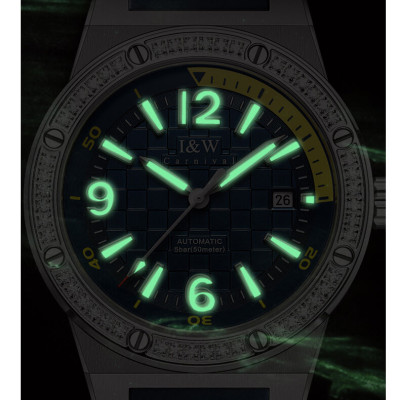 Đồng hồ nam chính hãng IW CARNIVAL IW661G-3 Kính sapphire ,chống xước,Chống nước ,Bảo hành 24 tháng,Máy cơ (Automatic),Dây cao su cao cấp,thiết kế thể thao