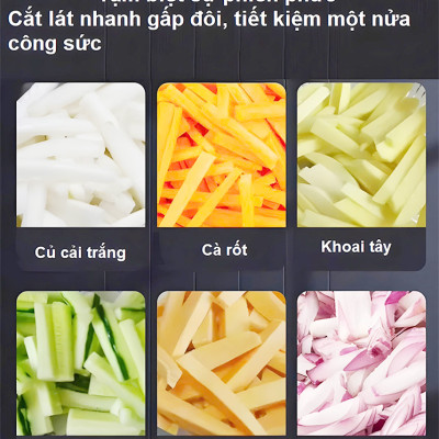 Máy cắt khoai tây, khoai lang và các loại củ kiểu Pháp - Chuyên nghiệp. Thương hiệu Mỹ cao cấp Septree - T1000. HÀNG CHÍNH HÃNG