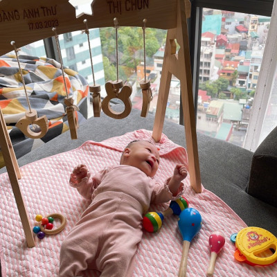 [TẶNG BỘ TREO GỖ]Kệ Chữ A Đồ Chơi Sơ Sinh Ngôi Sao Nhỏ Giúp Trẻ Kích Thích Thị Giác An Toàn Tiêu Chuẩn Đồ Chơi Trẻ Em