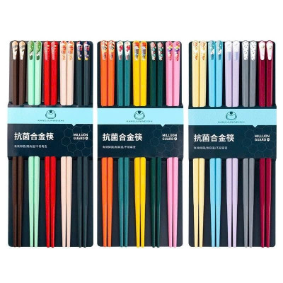 Bộ 5 Đôi Đũa Kiểu Nhật Nhiều Màu Bằng Sợi Thuỷ Tinh Chống Trượt