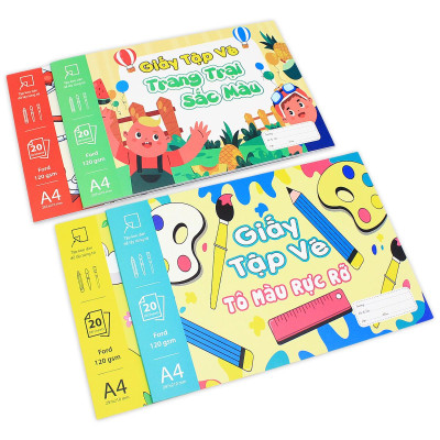 Tập Vẽ A4 - 40 Trang 120gsm - The Sun - Sắc Màu Nhí
