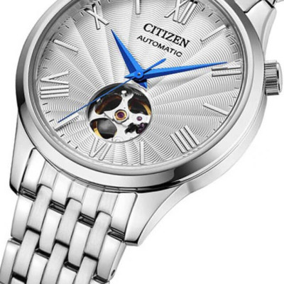 Đồng Hồ Nam Citizen Automatic NH9130-84A (40mm) - Cơ Lộ Máy - Dây Kim Loại - Kính Sapphire - Mặt Trắng
