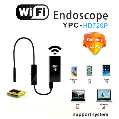 ROGTZ - Camera Nội Soi WiFi Chống Nước HD 1M Len 8mm Chất lượng hình ảnh HD 6LED Kết nối Wifi  Tương thích Ios Android Windows Chống nước IP67 Đa mục đích sử dụng Kiểm tra đường ống, thiết bị máy móc, động cơ Sửa chữa bảo dưỡng thiết bị  - Hàng Chính Hãng