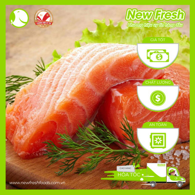 [GIAO NHANH HCM] Cá Hồi Chile Fillet Đông Lạnh - Khay 300Gr