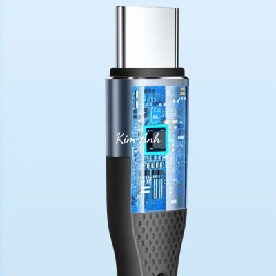 Dây sạc LI-TOP LX73 100W, chân cắm Type C, dây bọc lớp cao su mềm chống rách, đầu lưới SR chống uốn, hàng chính hãng