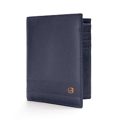 Ví nam Gence dáng dọc da bò Swift màu xanh C17