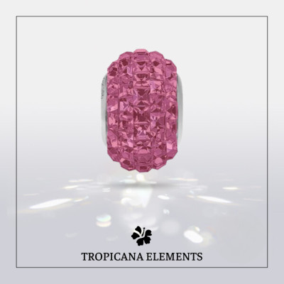 Vòng Tay Tropicana Phối Charm Swarovski Pha Lê Thỏ Xinh Lấp Lánh Ánh Hồng