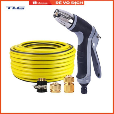 Vòi phun xịt rửa xe, tưới cây chuyên nghiệp 15m 206817 (cút đồng nối đồng)