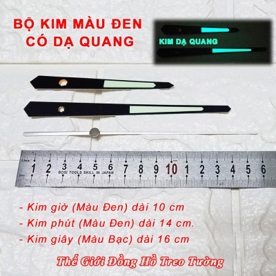 Máy Đồng Hồ KIM TRÔI CAO CẤP EASTAR – Kim Màu ĐEN Có DẠ QUANG - Bảo Hành 1 Năm – Tặng Pin Maxell