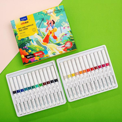 Hộp 24 Bút Sơn Acrylic Mực Lỏng - Colokit ACM-C012