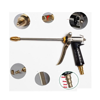 Bộ dây vòi xịt nước rửa xe, tưới cây . tăng áp 3 lần, loại 20m 206318 đầu đồng, cút,nối đen+ tặng mở chai