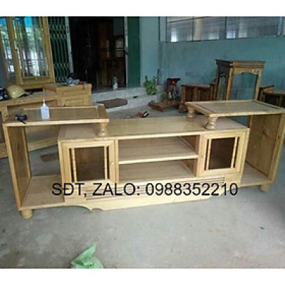 Kệ tivi gỗ trâu trắng