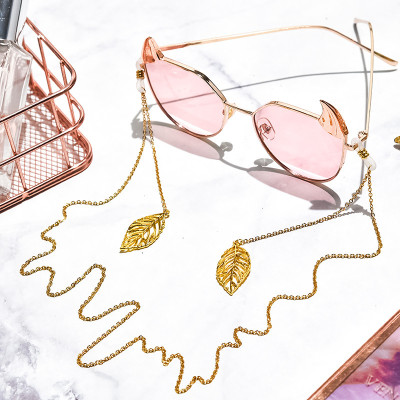 Dây đeo kính glasses chain chiếc lá phong cách retro cá tính tua rua titan dây chuyền đeo mắt kính unisex cá tính