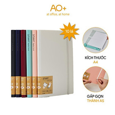 Bìa lá trình ký Smart A4 gập thành A5, thường hiệu AO+