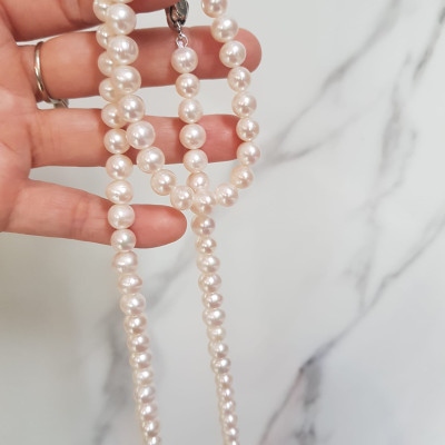 Bộ Trang Sức Ngọc Trai Trắng Bóng đẹp lắm ạ  Size hạt 8mm có khoen đẹp  Combo gồm cả vòng và Dây đeo cổ đẹp sang món quà ý nghĩa luôn ạ