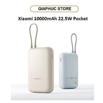 Pin sạc dự phòng Xiaomi 10000mAh 22.5W Có dây cáp Type C Kèm Theo - Hàng Chính Hãng