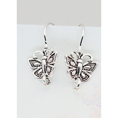 Combo 2 cái móc bông tai bạc hình bưóm - Ngọc Quý Gemstones