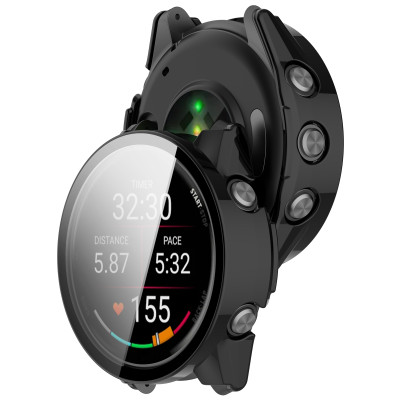 Ốp Case PC Mặt Kính Cường Lực chống va đập cho Garmin Forerunner 970 - Hàng Chính Hãng
