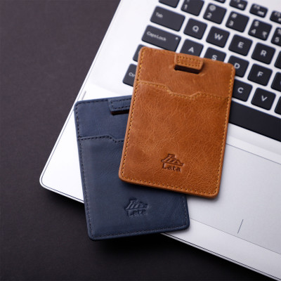 Ví nam da bò Lata (Thời trang nam đựng namecard - Ví da thật LVN77)