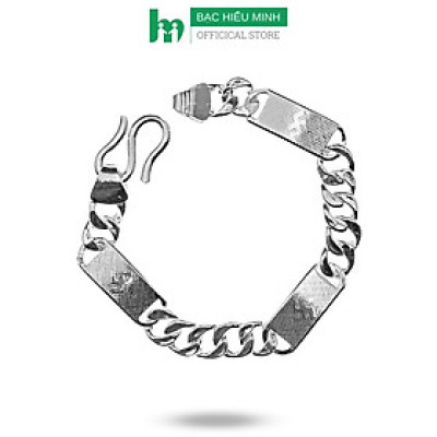 Lắc Tay Nam Bạc Ta Khắc Chữ Vạn BẠC HIỂU MINH LTN036