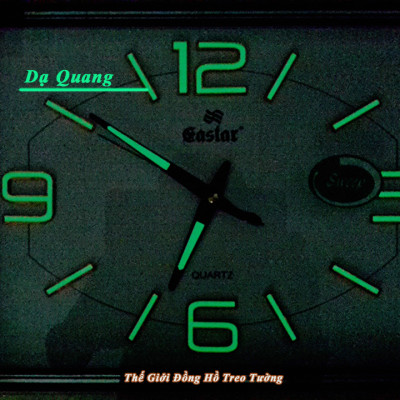 Đồng hồ Cao Cấp EASTAR KIM TRÔI Kim Điện Tử DẠ QUANG, LỊCH và NHIỆT KẾ Điện Tử - Mặt Chữ Nhật Tràn Viền - Tặng Pin Maxell - Bảo Hành 1 Năm - Decor Trang Trí Nhà