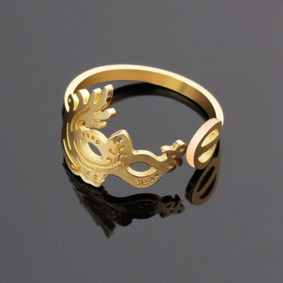 Nhẫn nữ - Nhẫn titan nữ thời trang cao cấp mặt nạ cách điệu thép không gỉ titanium trangsucpt 3 màu sắc NNUT49