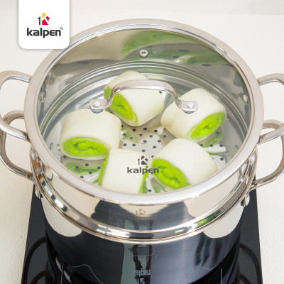 Bộ nồi chảo Inox 3 lớp đúc liền khối Kalpen Kampfer KF3 bảo hành 30 năm - Hàng chính hãng