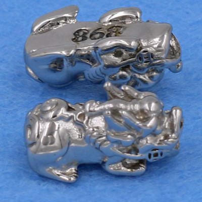 Vòng tay thạch anh xanh lá sọc 12 ly - cẩn Tỳ Hưu inox bạc VTAXLSTHT12 - hợp mệnh Hỏa, mệnh Mộc