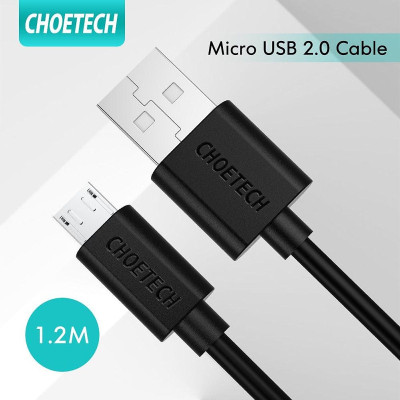 Cáp sạc nhanh Choetech AB003 truyền dữ liệu Usb to Micro dài 1.2m (Hàng chính hãng)