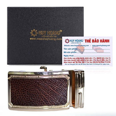 HP9416 - Đầu khóa da đà điểu Huy Hoàng 4 phân đầu vàng màu nâu đỏ