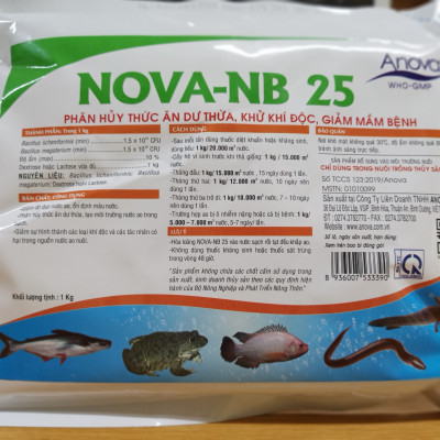 Chế Phẩm Sinh Học Xử Lý Môi Trường Nước Ao Cá NB25 (Gói 1kg)