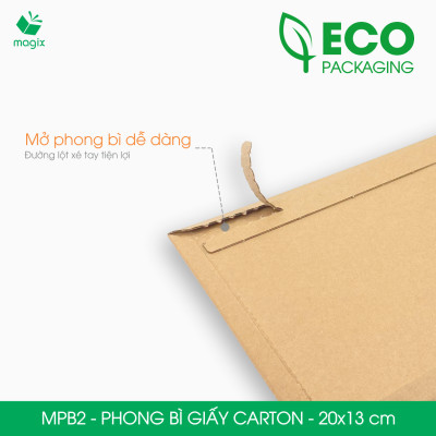 MPB3 - 22x16 cm - 100 phong bì carton đóng hàng - Bìa gói hàng, bìa cứng, bì thư | Magix Packaging
