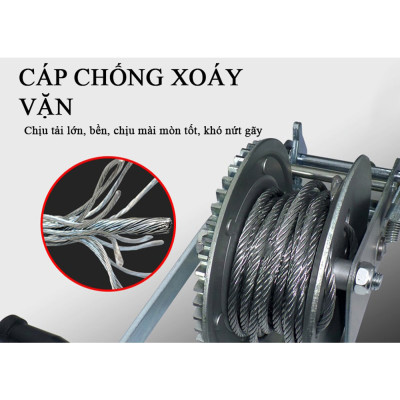 Tời Quay Tay ABG 600LBS 272Kg - Tời Xoay Cầm Tay Chuyên Dụng Dùng Để Nâng Hạ Hàng Hóa , Máy Móc - Hàng Chính Hãng