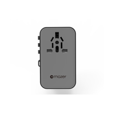 Củ sạc du lịch đa năng Mazer InfiniteTravel LinkIF Travel370 PD70W Gan có cáp USB C tích hợp - Hàng Chính Hãng