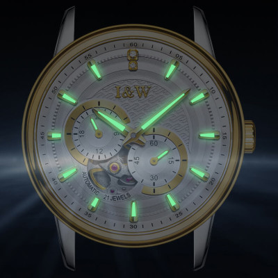 Đồng Hồ Nam I&W Carnival 627G Chính Hãng Full Box Chống Nước Kính Chống Xước Dây Thép Cao Cấp BH 60T (Máy Cơ Tự Động)