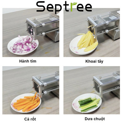 Máy cắt khoai tây, khoai lang và các loại củ kiểu Pháp - Chuyên nghiệp. Thương hiệu Mỹ cao cấp Septree - T1000. HÀNG CHÍNH HÃNG